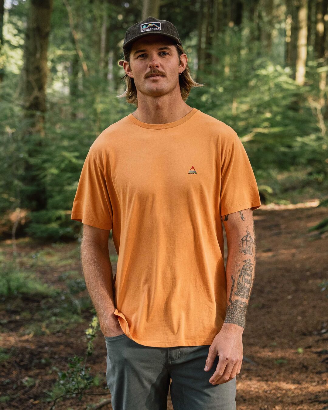 Classic Logo Recycled Cotton T-Shirt - Tangerine