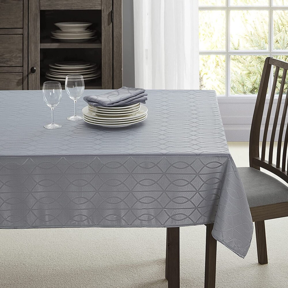 Teflon Branson Jacquard Treated Tablecloth  52\