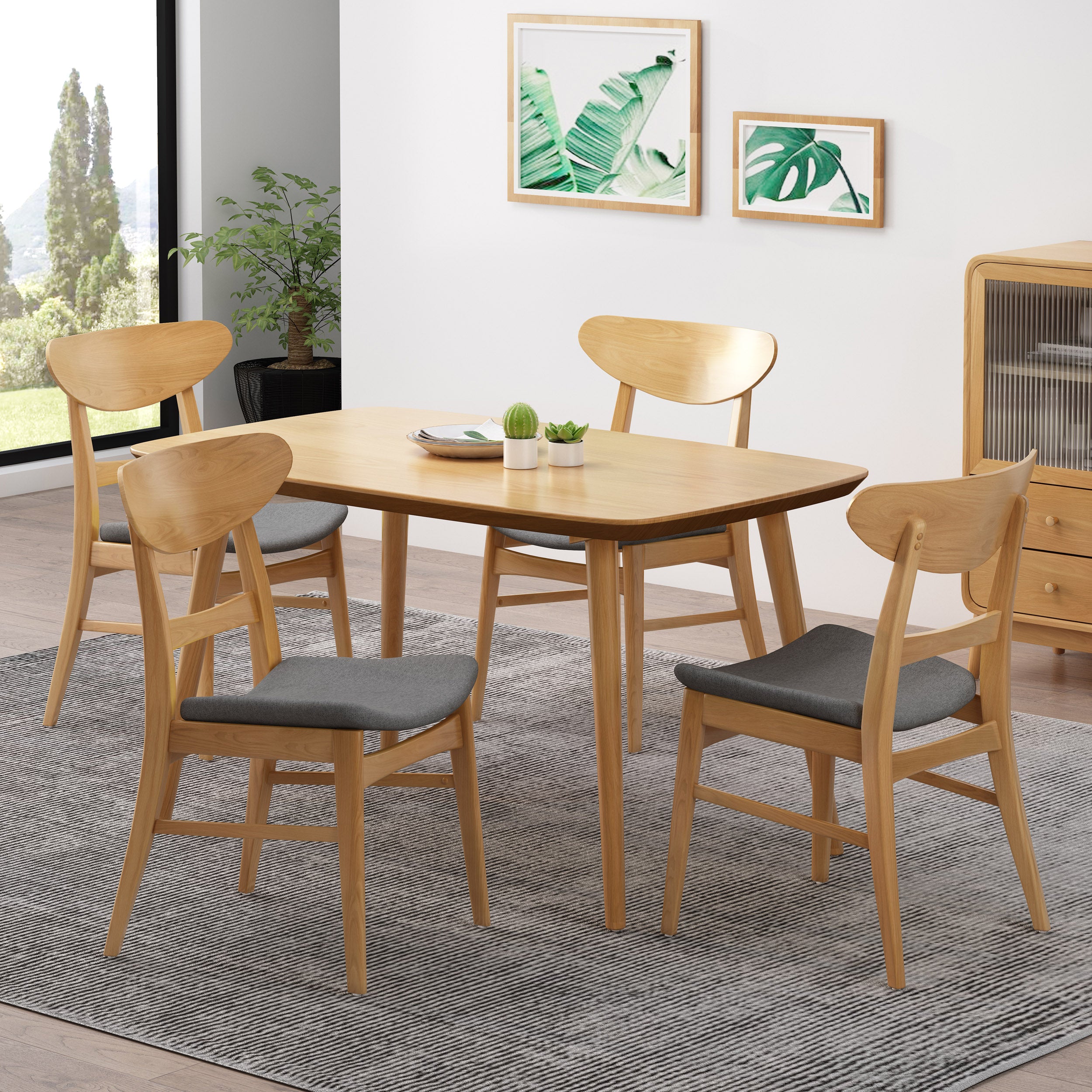 Isador Mid-Century Modern Dining Chairs (Set of 4)