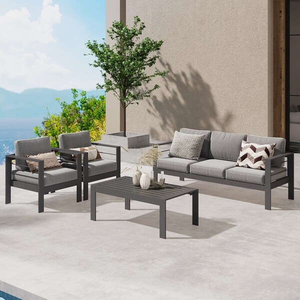 Royalcraft 4 Piece Aluminum Outdoor Patio Furniture Set