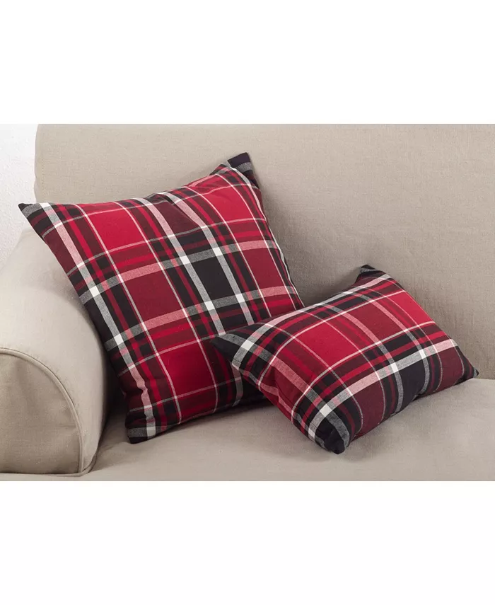 Saro Lifestyle Tartan Plaid Pattern Decorative Pillow， 12