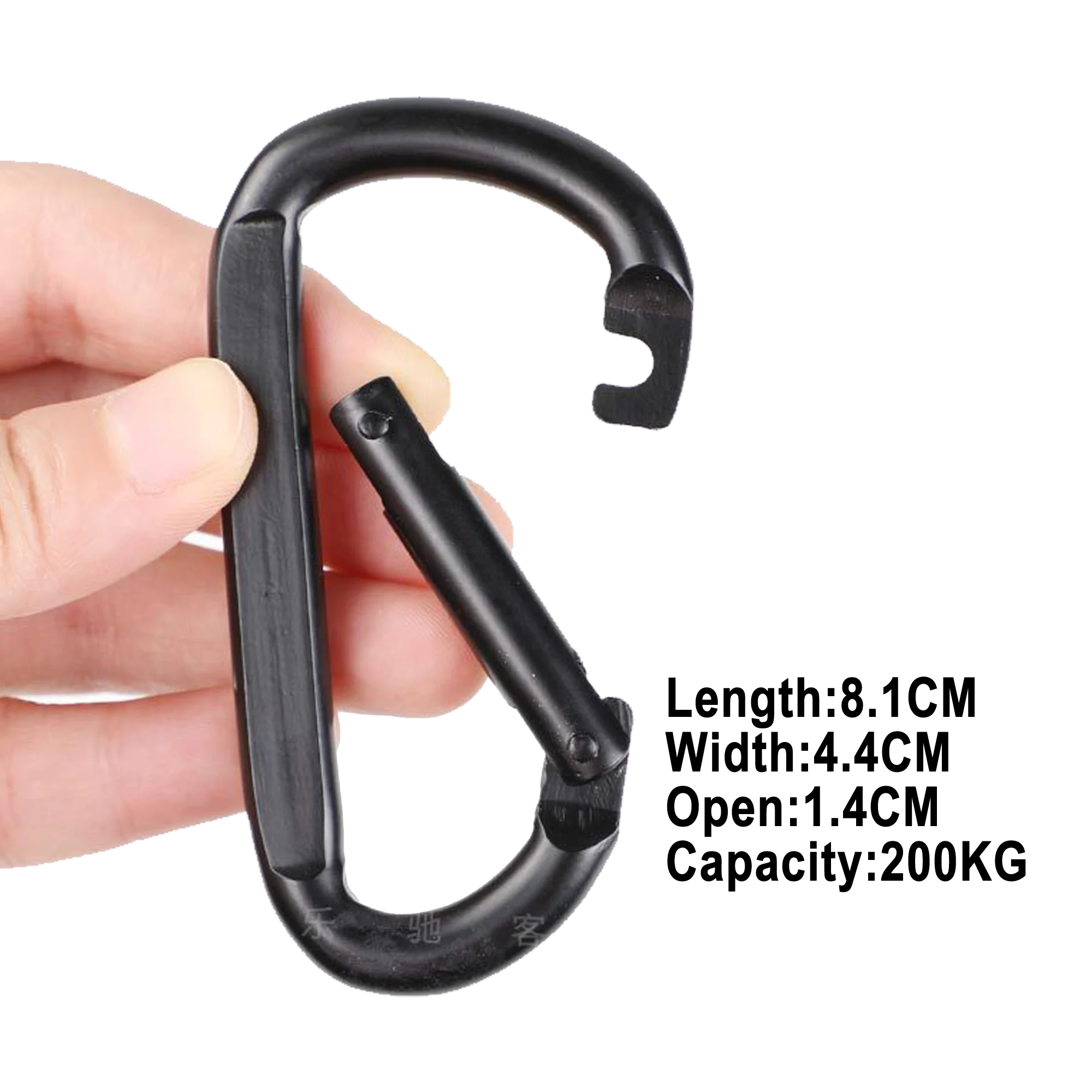 200KG Outdoor Climbing Carabiner Clip Key Chain  Customized Mini Aluminum oy Shape Tactical Survival Carabiner