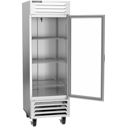 Beverage-Air RB23HC-1G Vista Series Bottom Mount Reach In Refrigerator， Single Section， Glass Door， 23 Cu. Ft.