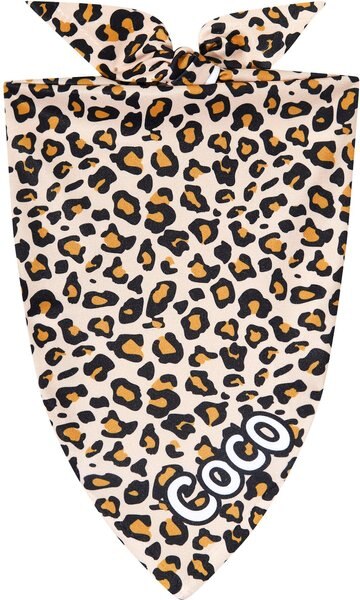 Frisco Leopard Print Personalized Dog and Cat Bandana