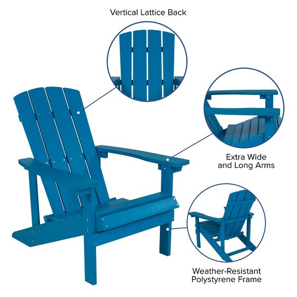 Allweather Poly Resin Wood Outdoor Adirondack Chair (Set of 4)