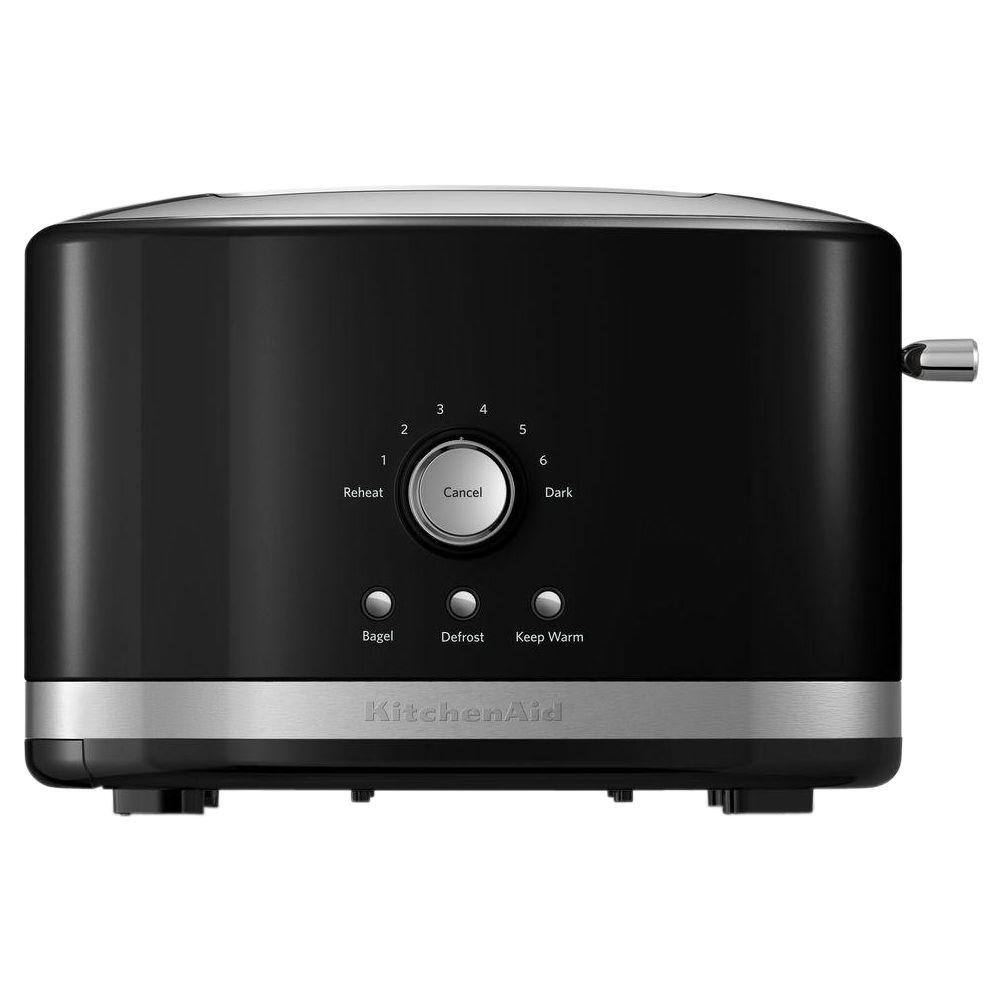 KitchenAid 2-Slice Onyx Black Wide Slot Toaster with Crumb Tray KMT2116OB