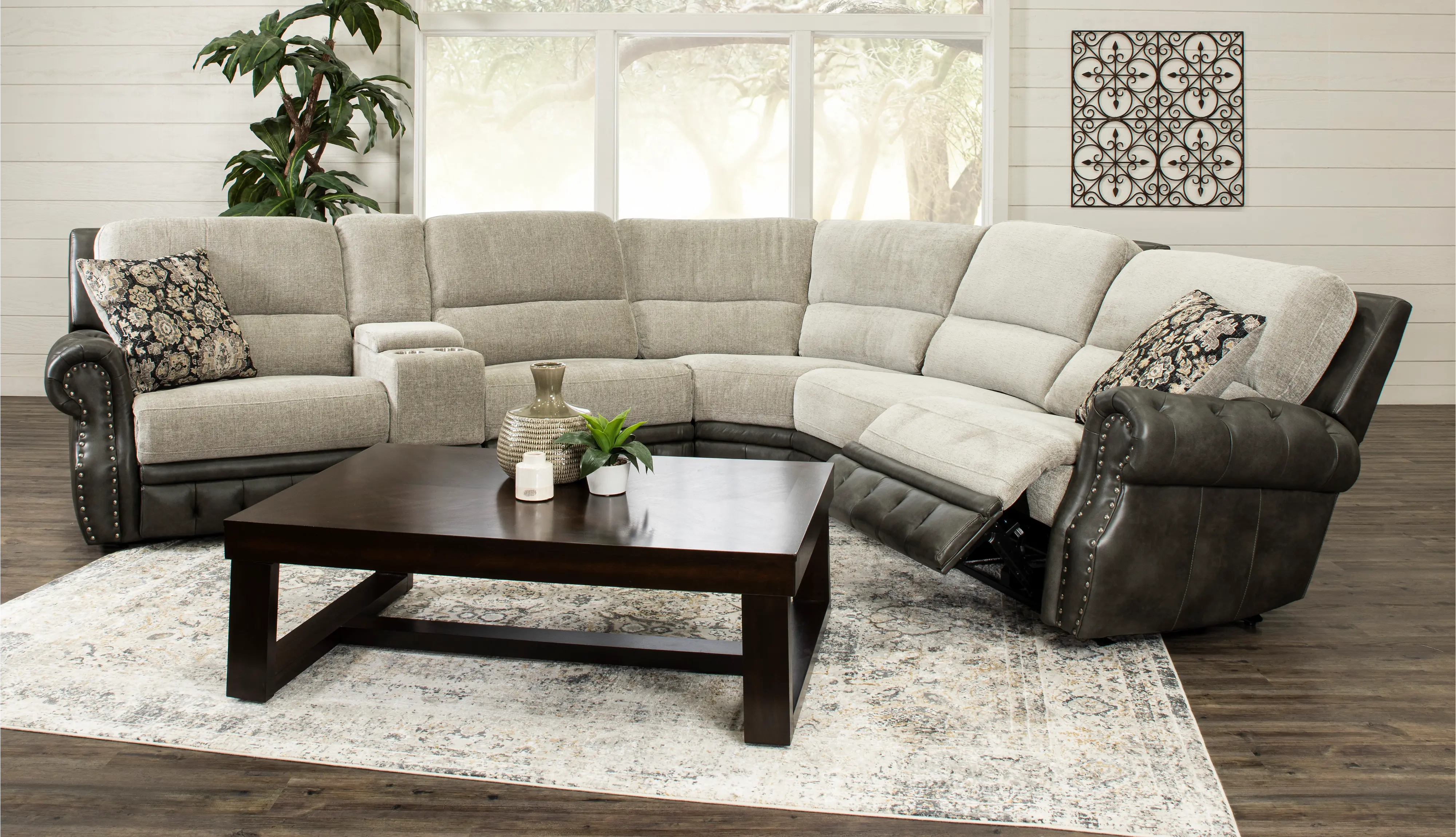 Spirit Gray 6 Piece Power Reclining Sectional