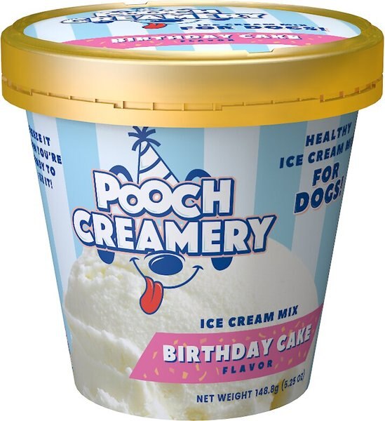 Pooch Creamery Birthday Cake Flavor Ice Cream Mix Dog Treat， 5.25-oz cup