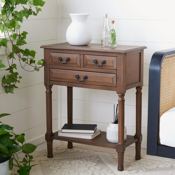 Primrose 3 Drawer Console Table Safavieh   Traditional   Console Tables   by Safavieh  Houzz