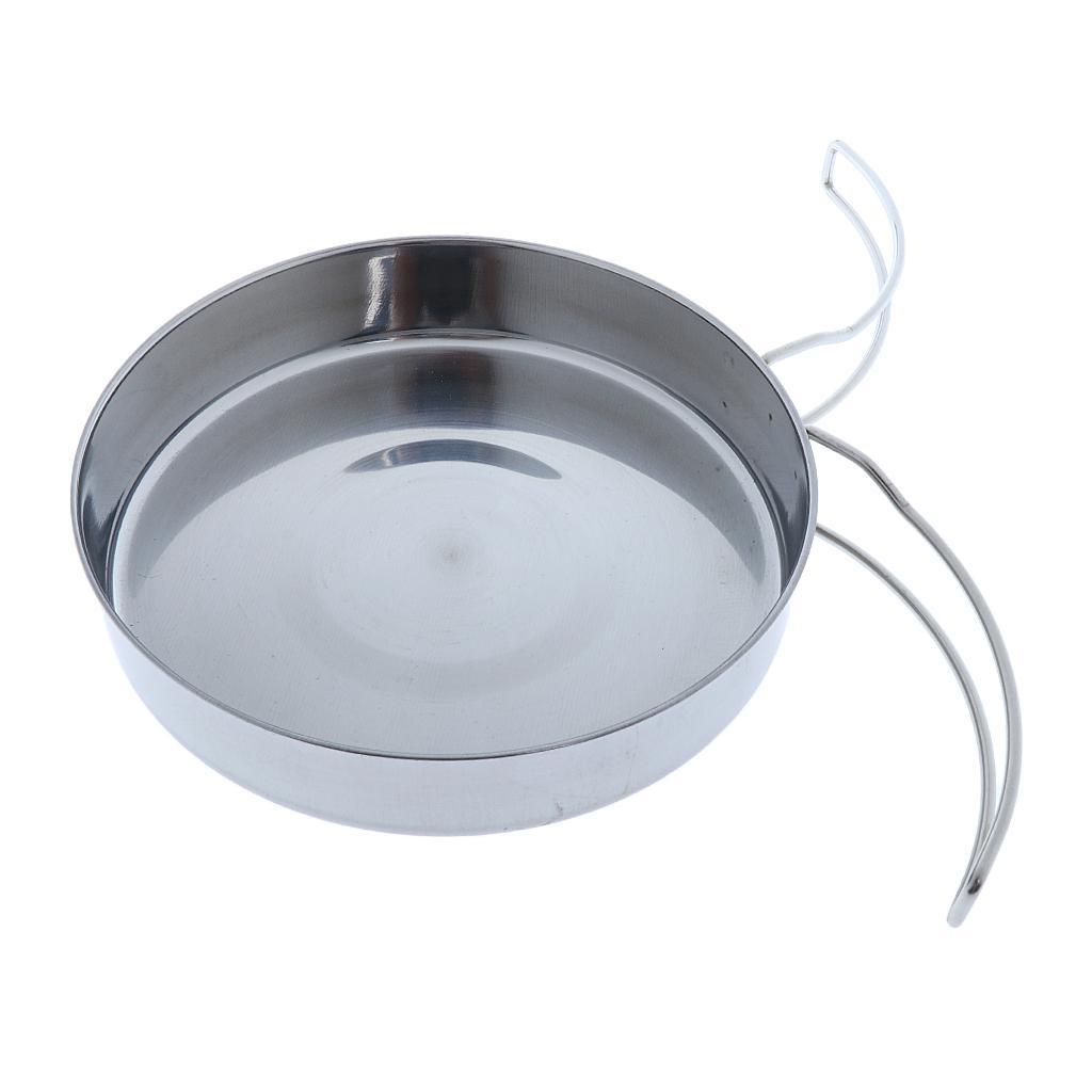 Lightweight Outdoor Camping Cookware Frying pot with Folding Handle 3cm