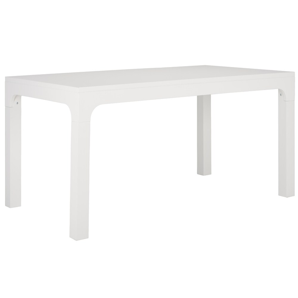 SAFAVIEH Gael White Rectangle Dining Table   60 in. W x 34 in. D x 30 in. H