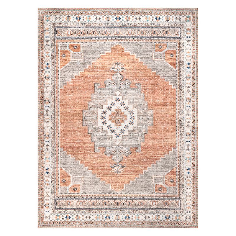 nuLOOM Alicia Machine Washable Medallion Area Rug