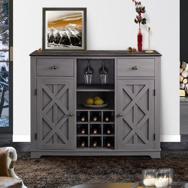 X-Door Wine Bar Cabinet Modern Contemporary