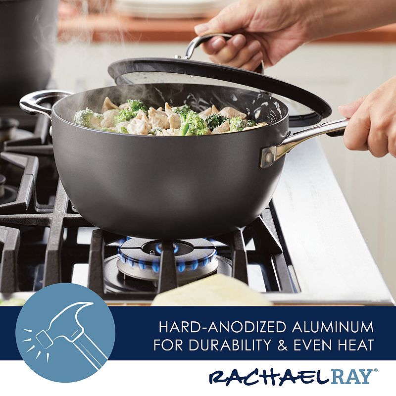 Rachael Ray Cook + Create 4.5-qt. Hard-Anodized Nonstick Saucier with Lid