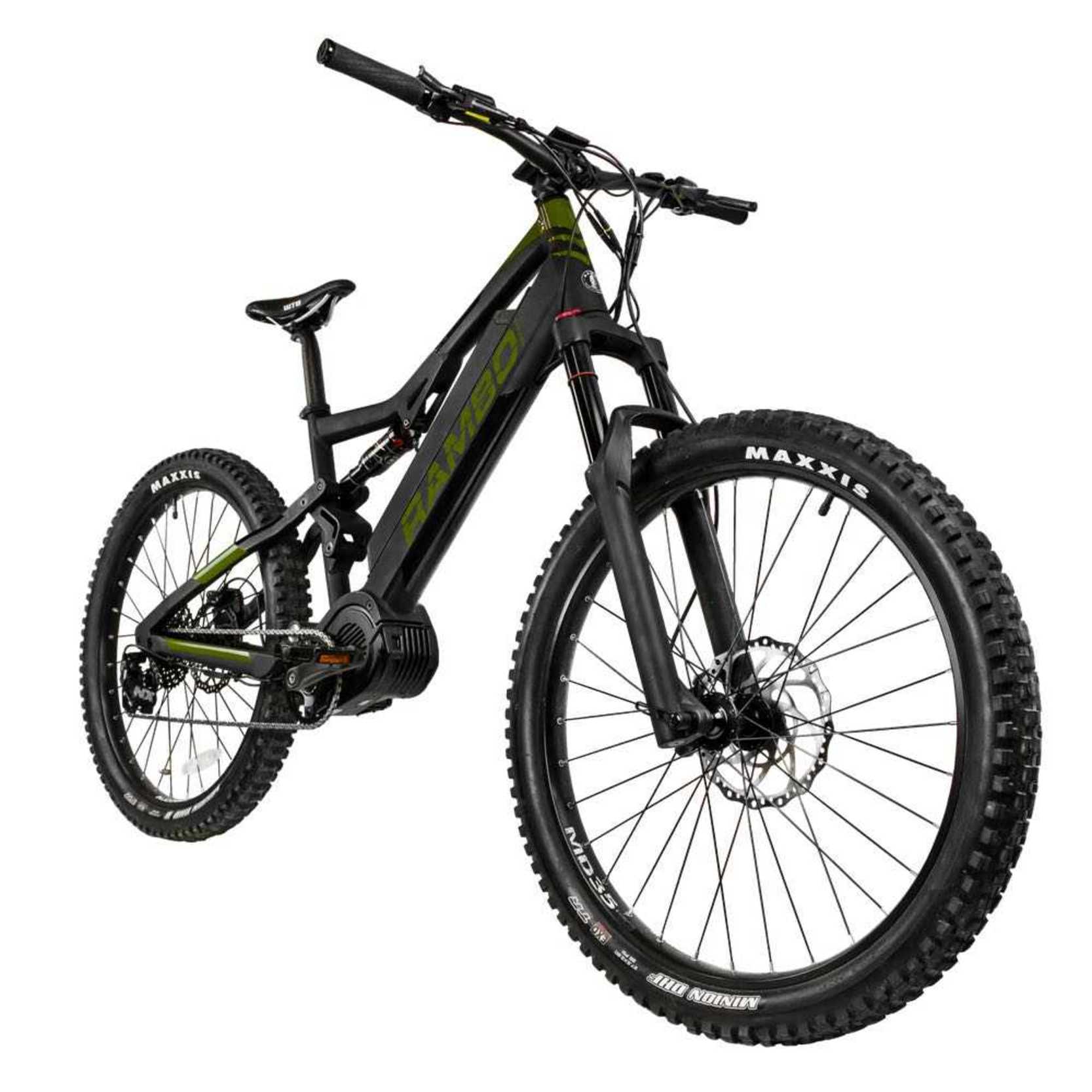 Rambo Rampage 1000Watt Mid Drive Motor Full Suspension Long Distance Electric Hunting Bike