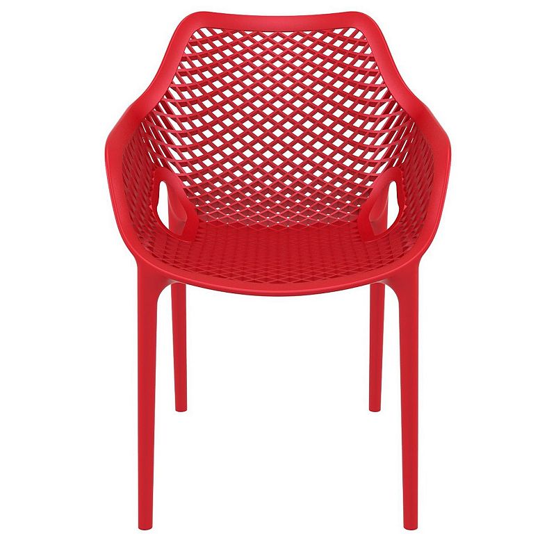 32.25 Red Outdoor Patio Dining Arm Chair - Extra Large