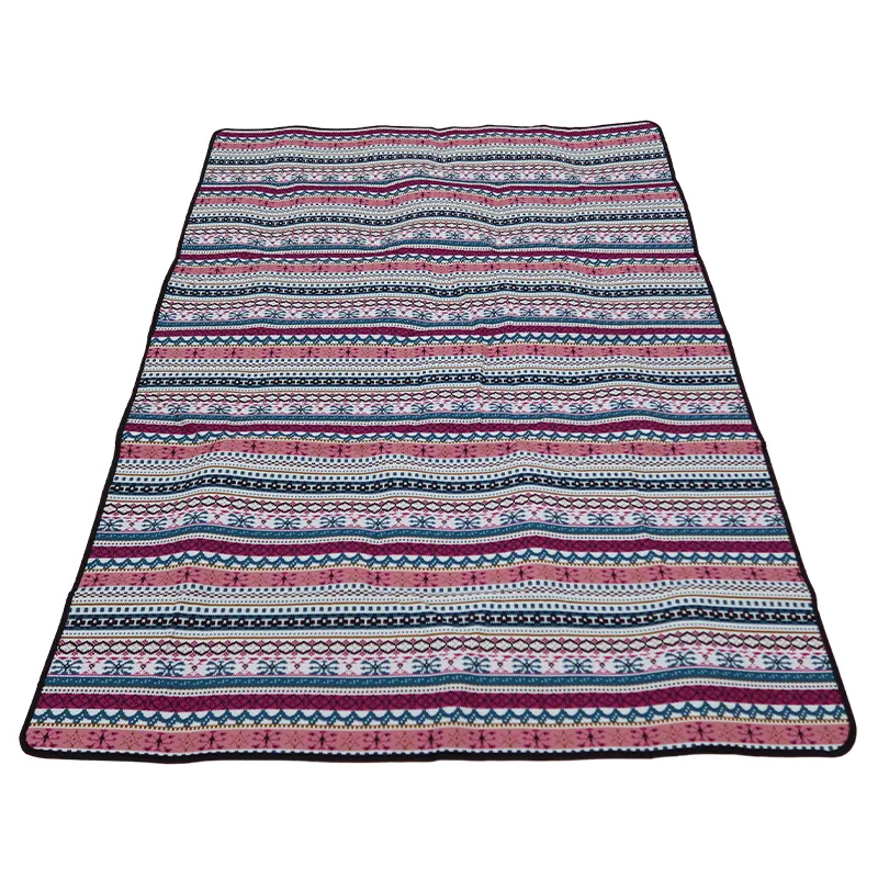 Sample Available outdoor travel waterproof foldable ethnic style widen camping custom Beach picnic Mat