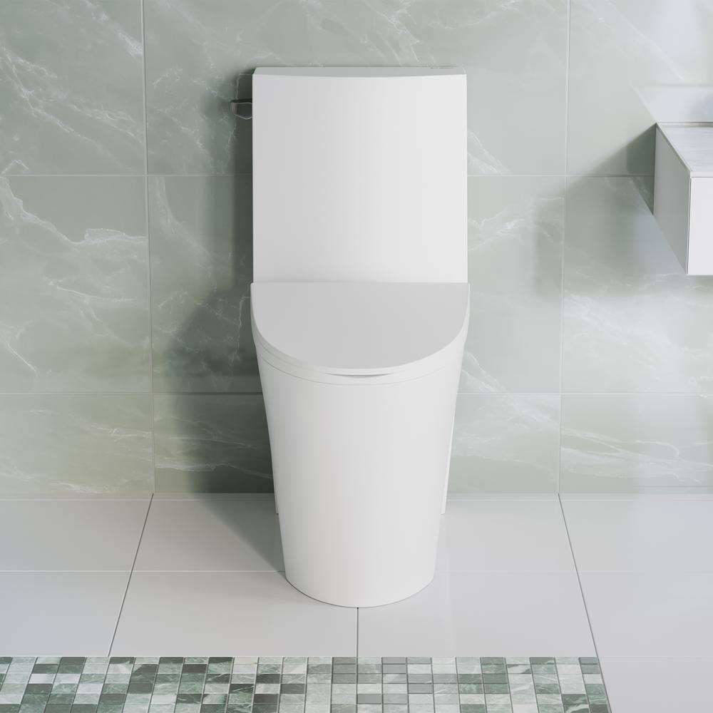 Swiss Madison St. Tropez 1-Piece 1.28 GPF Single Flush Elongated Toilet in White Seat Included SM-1T253