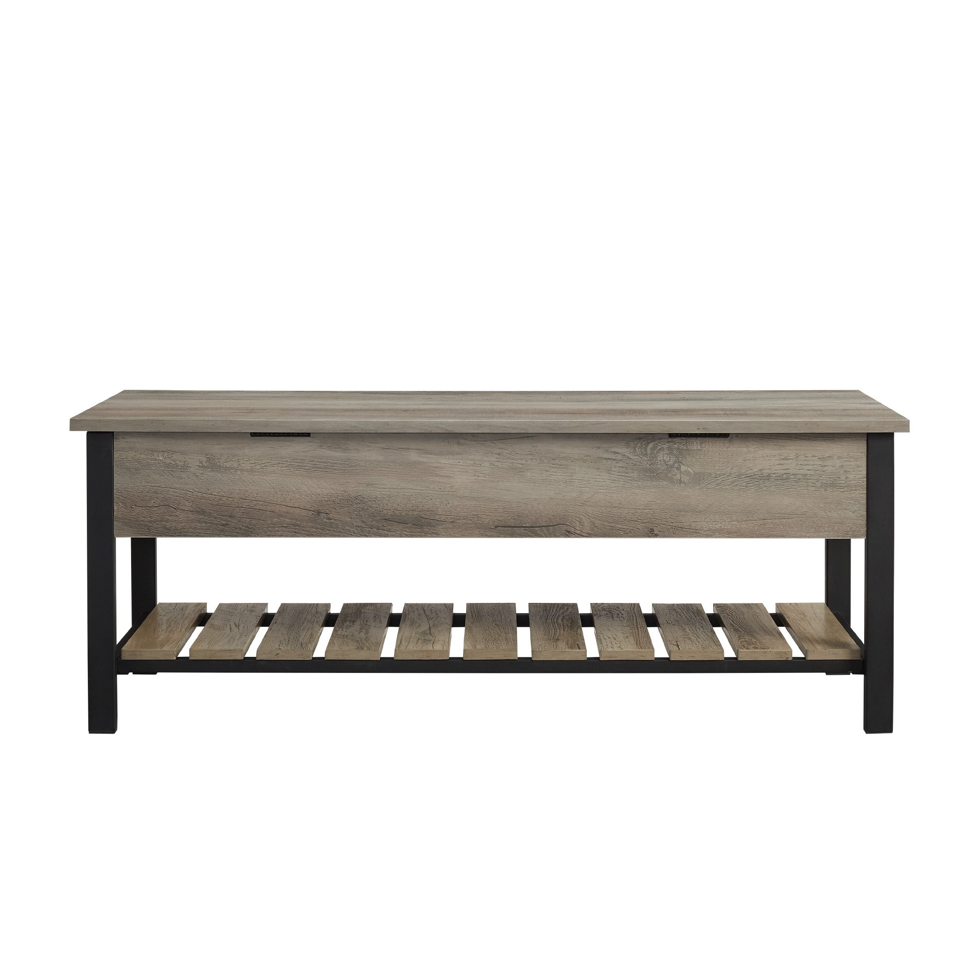 Manor Park Storage Bench, Grey Wash