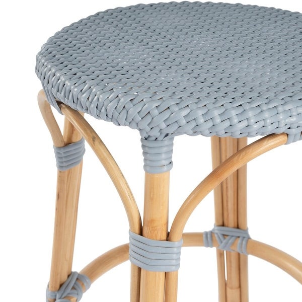 Offex Tobias Transitional Twilight Blue Round Backless Counter Stool - 16