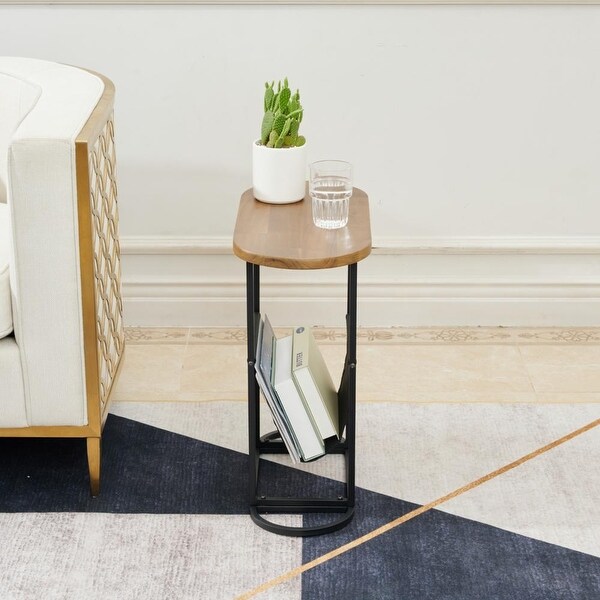 Small Side Tables With Magazines Organizer Storage Space