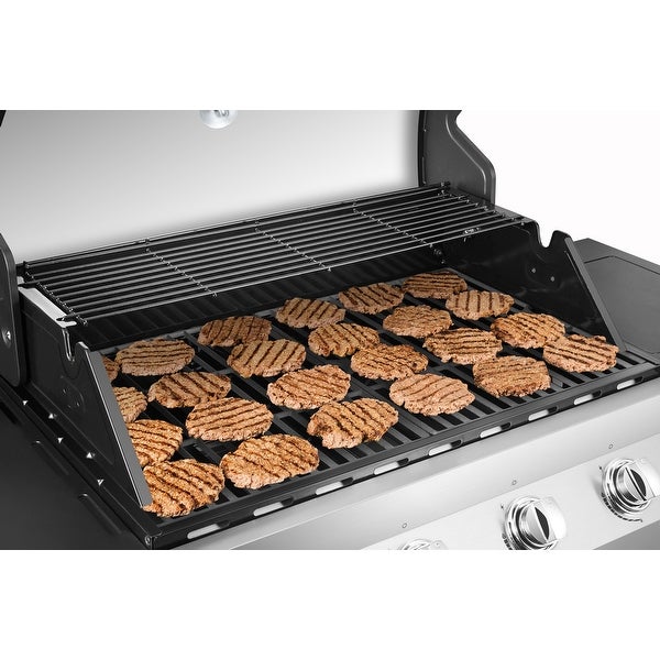 4 Burner Silver and Black Propane Gas Grill