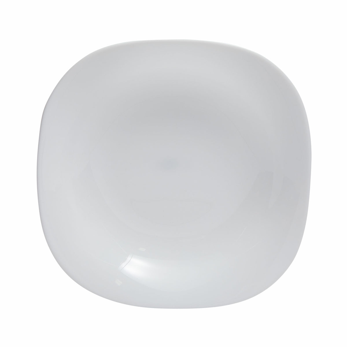 Set of 8 Square White Ceramic Pasta Bowls， Serving Plates Dishes for Kitchen and Pantry， 8 in.