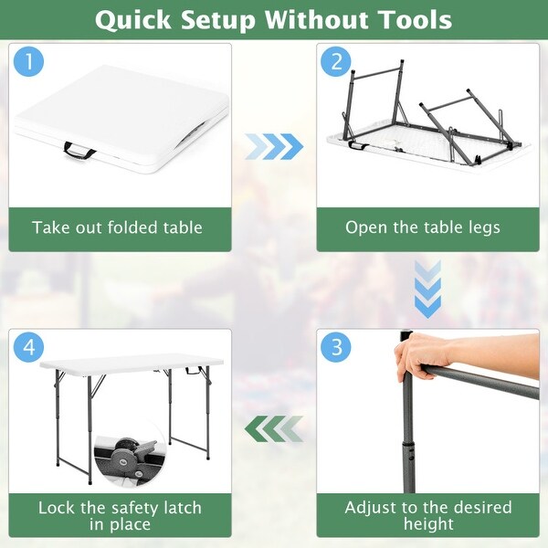 3Level Height Adjustable Folding Table