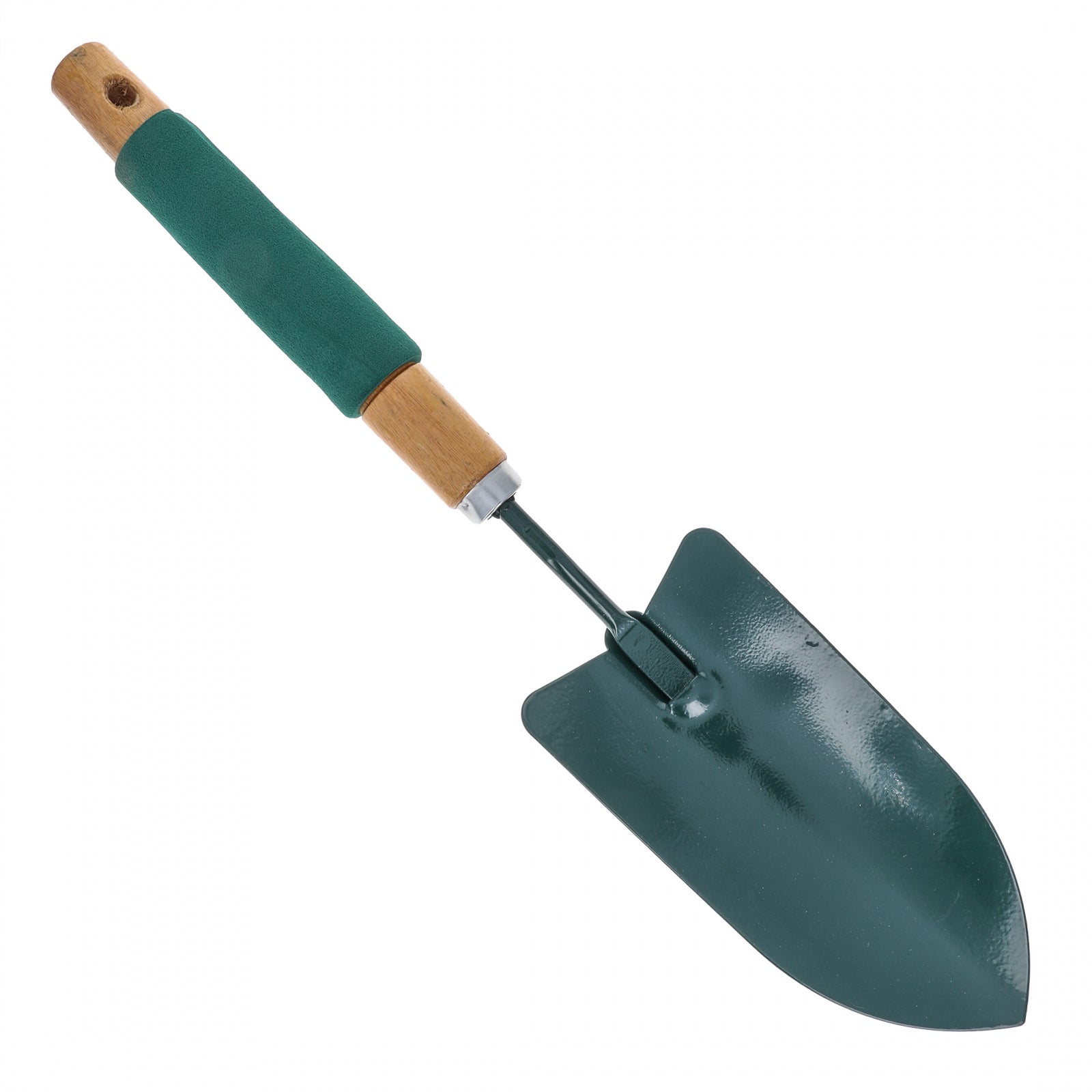 ToolTreaux Wooden Steel Handheld Garden Round Point Shovel Tool 14 Inch