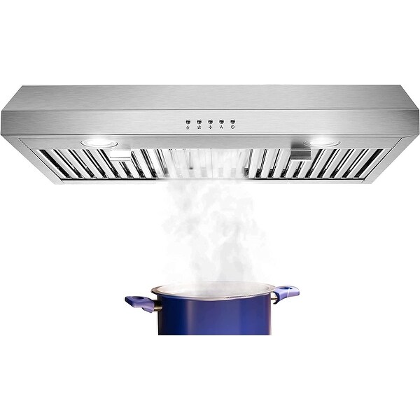 30 inch Under Cabinet Range Hood with 3 Way Venting 500 CFM Kitchen Vent Hood