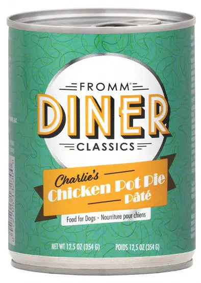 Fromm Diner Classics Charlie Chicken Pot Pie Pate Canned Dog Food;