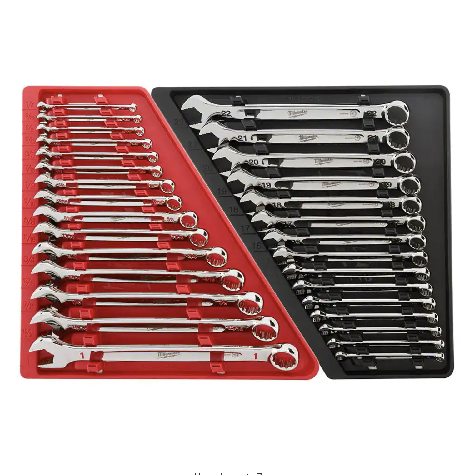 Milwaukee Combination SAE and Metric Wrench Mechanics Tool Set， 30-Piece (48-22-9415-48-22-9515)