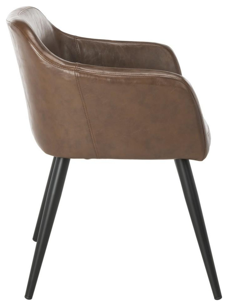 Pembroke Accent Chair Brown   Midcentury   Armchairs And Accent Chairs   by AED Luxury Home Decor  Houzz