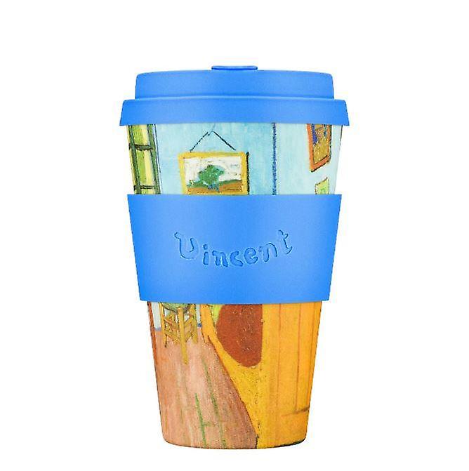 14oz 400ml Reusable Ecoffee Cup Eco-Friendly PLA Vincent Van Gogh Melamine Free Coffee Cup