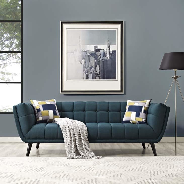 Mikaela Upholstered Fabric Sofa   Midcentury   Sofas   by Virgil Stanis Design  Houzz