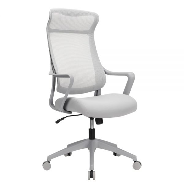 Lenzer Mesh High-Back Task Chair， Gray， BIFMA Certified