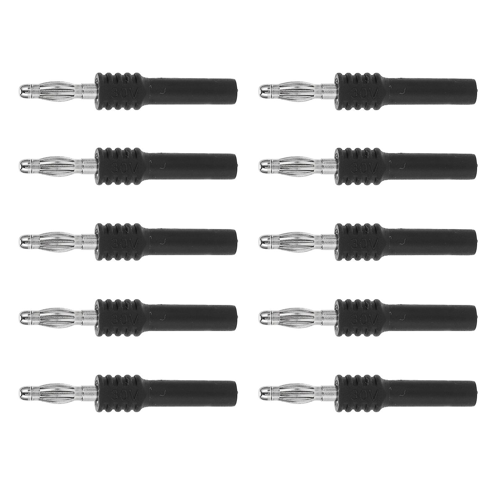 10pcs J.20025 Banana Plug Connector 4mm Male To 2mm Female Multimeter Banana Connector Adapter For Industryblack