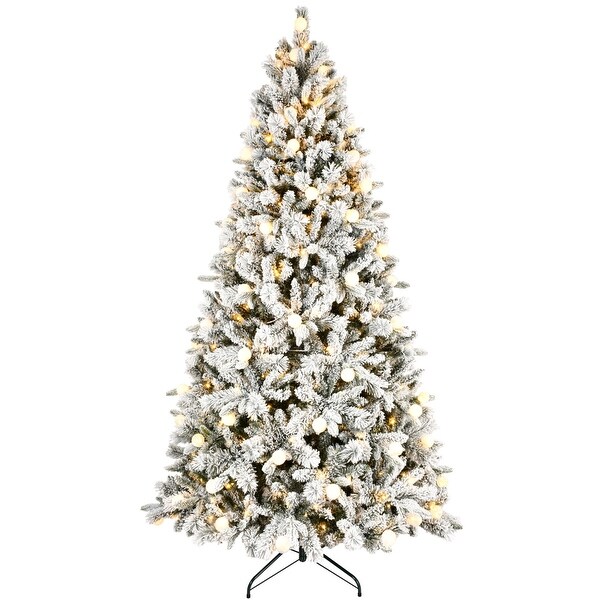 7.5/8FT Christmas Tree with LED Lights，Memory Wire and Easy Power Technology