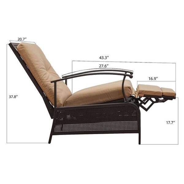 Patio Recliner Chair with Cushions