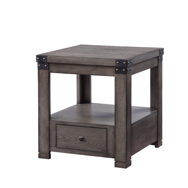 ACME Melville End Table in Ash Gray