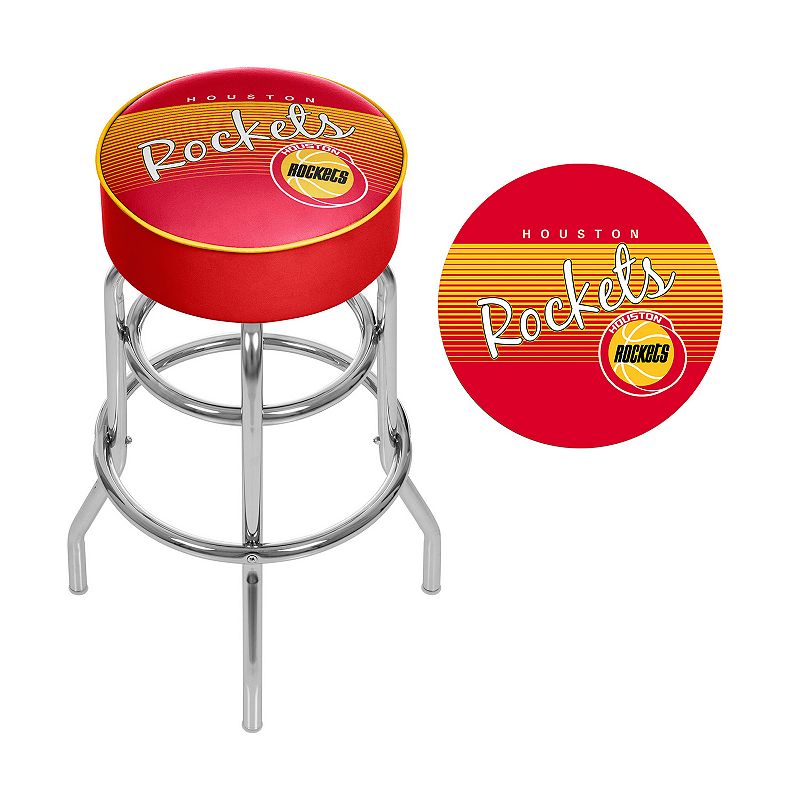 Houston Rockets Hardwood Classics Padded Swivel Bar Stool