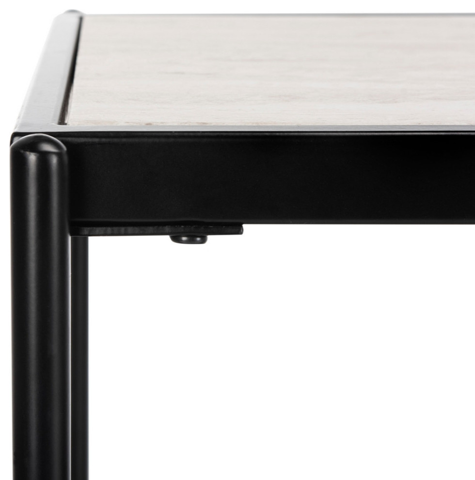 Deidra 3 Tier Console Table Beige/ Black   Industrial   Console Tables   by Virgil Stanis Design  Houzz