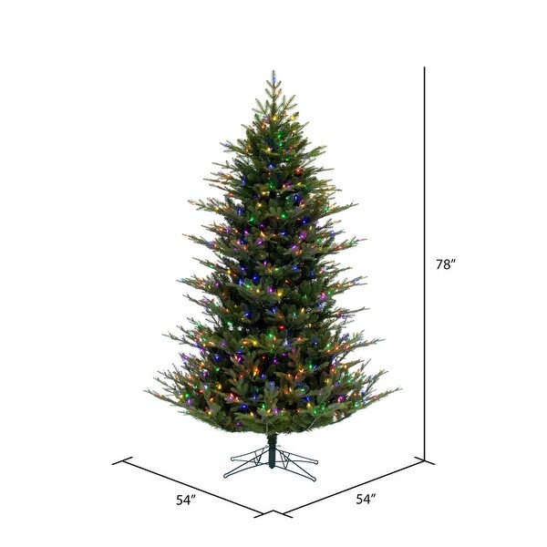 Vickerman 6.5' x 54 North Shore Fraser Fir Artificial Christmas Tree，LED MultiColored Lights