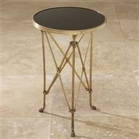 Directoire Table  Brass and Black Granite   Transitional   Side Tables And End Tables   by BSEID  Houzz