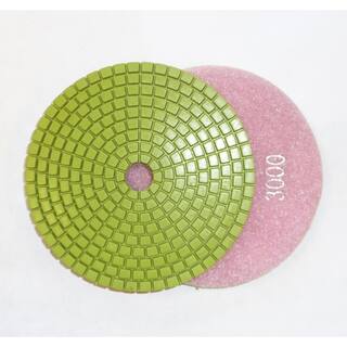 4 in. JHX Wet Diamond Polishing Pads for GraniteConcrete 3000-Grit (Box of 10) JHXR205A7-10