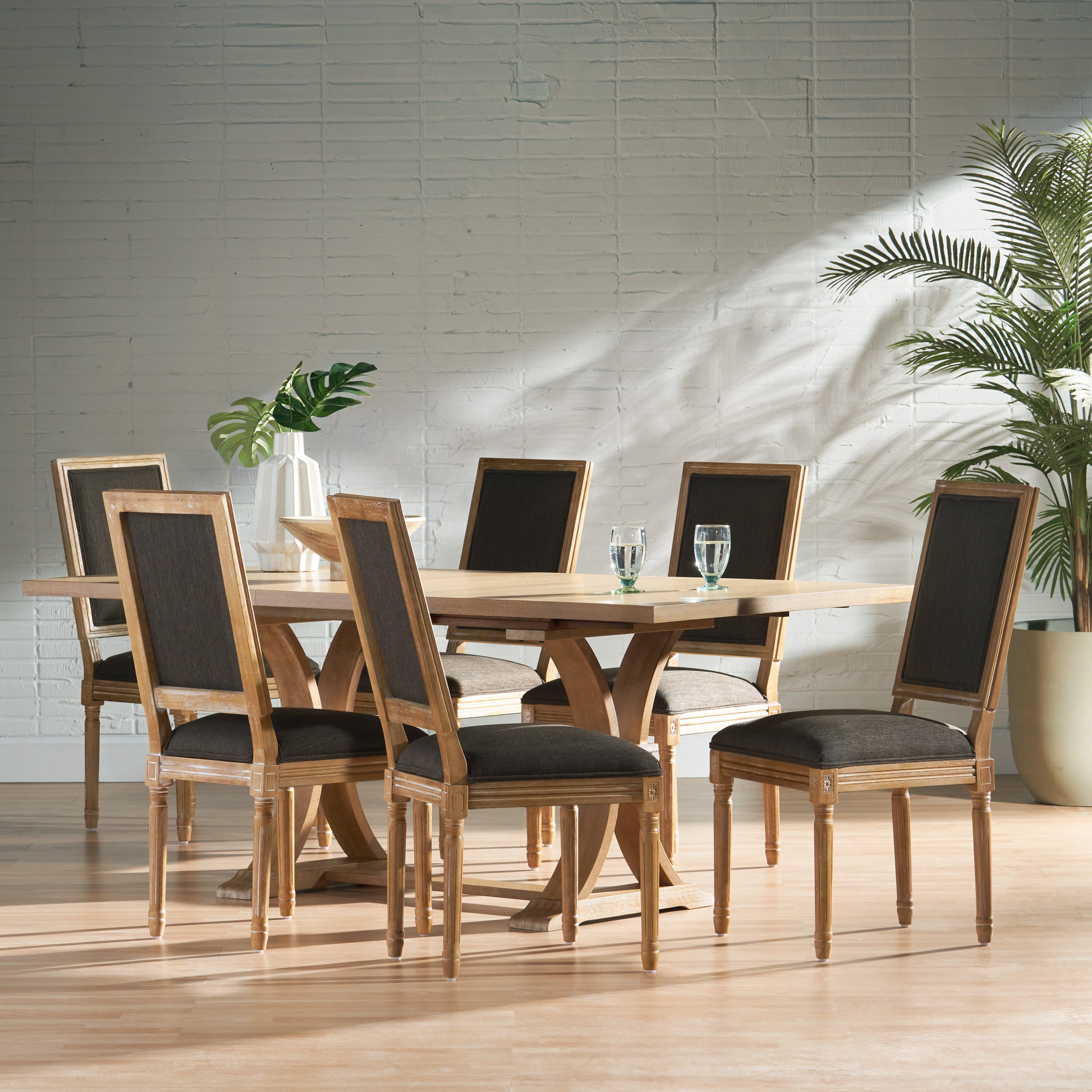 Beckstrom French Country Wood 7-Piece Expandable Dining Set