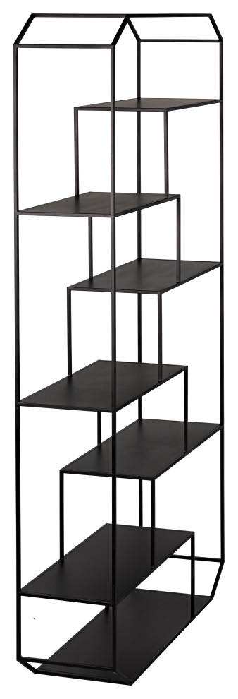 Marquise Bookcase  Black Metal   Industrial   Bookcases   by HedgeApple  Houzz