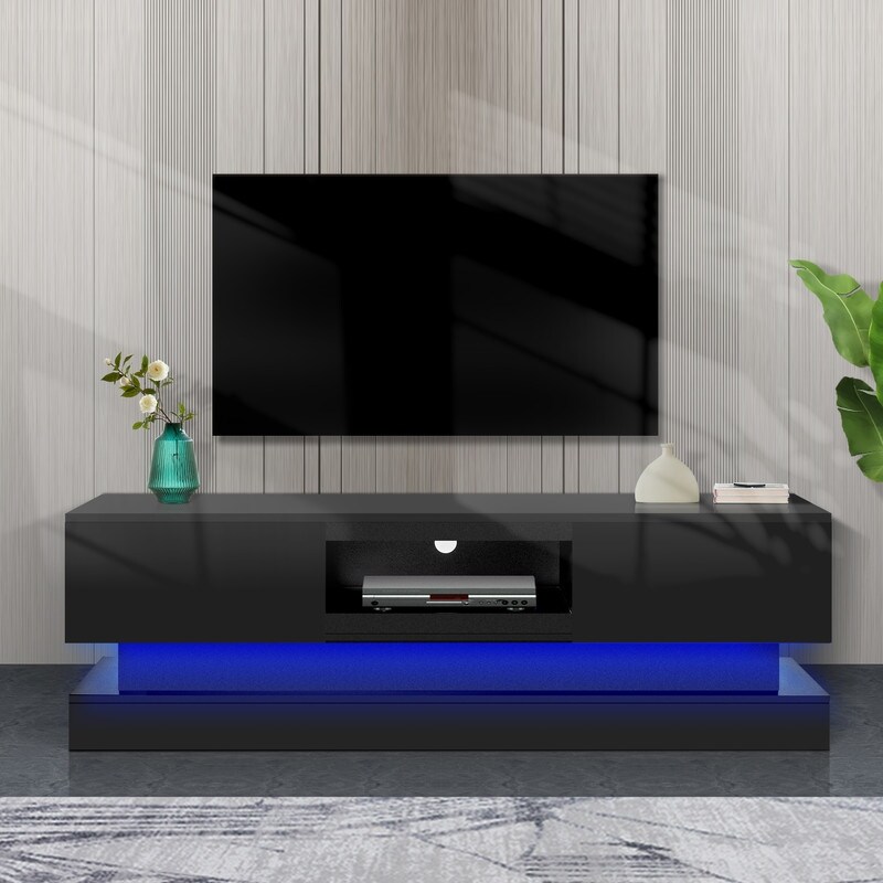 63inch Morden TV Stand with LED Lights TV Cabinet