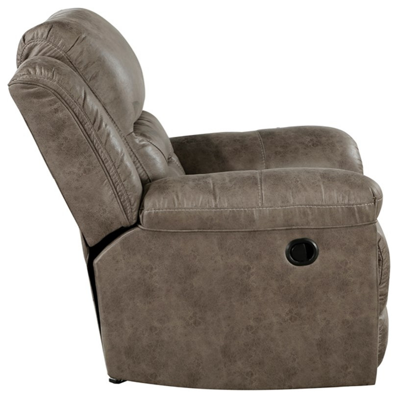 Lexicon Hazen Polished Microfiber Upholstered Rocker Reclining Chair in Brown   Transitional   Recliner Chairs   by Homesquare  Houzz