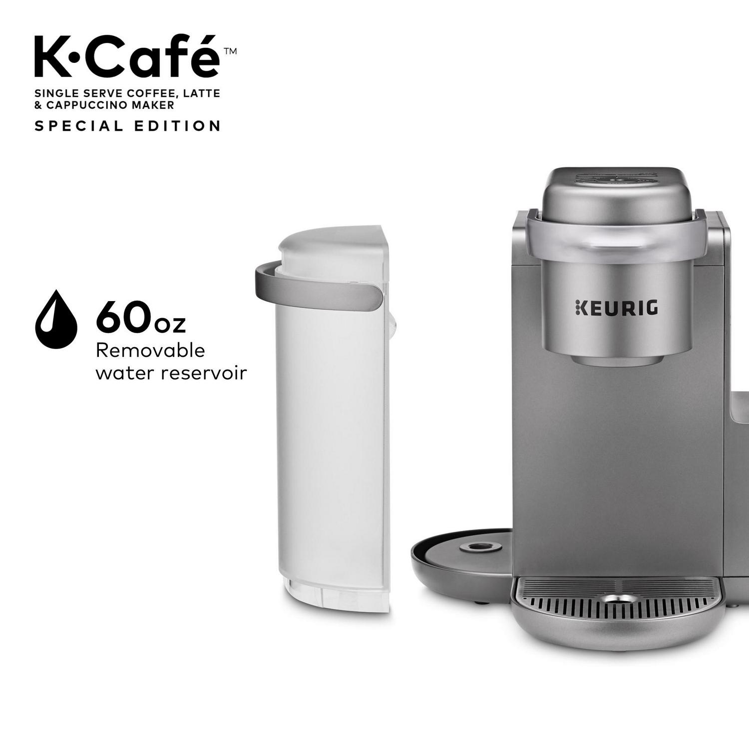 Keurig K-Cafe Special Edition Single Serve K-Cup Pod Coffee， Latte and Cappuccino Maker， Nickel